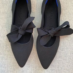 Rothy’s Black Pointed Mary Jane Flat Size 8.5